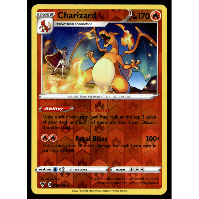 Charizard - 025/185 - NM - Reverse Holo - Vivid Voltage - Pokemon - A9-87