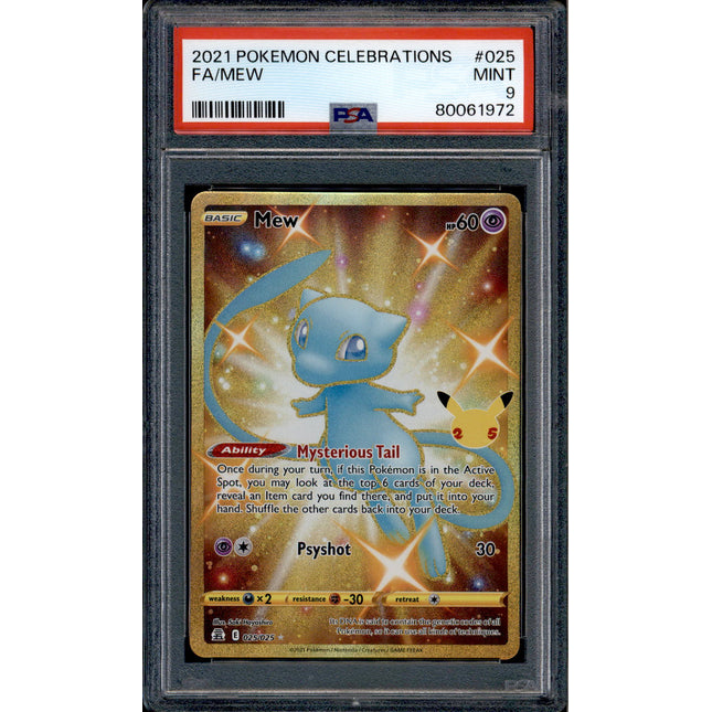 Mew - 025/025 - PSA 9 - Secret Rare - Celebrations - Pokemon - 61972