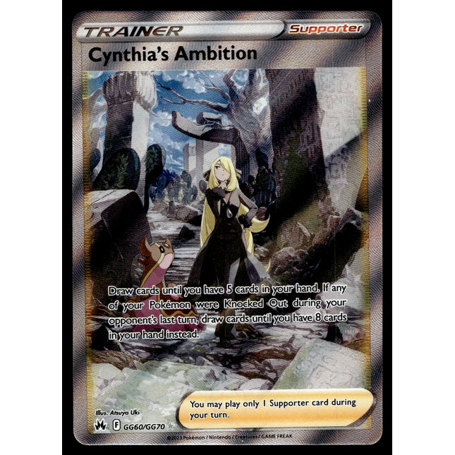 Cynthia's Ambition - GG60/GG70 - NM - Full Art - Crown Zenith - Pokemon - C3-75