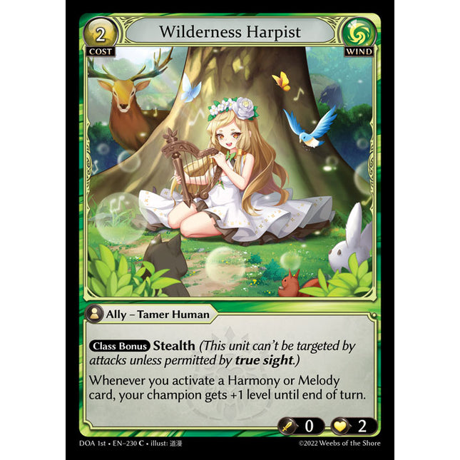 Wilderness Harpist - DOA 1st EN-230 - Common - Near Mint - Foil - Grand Archive TCG