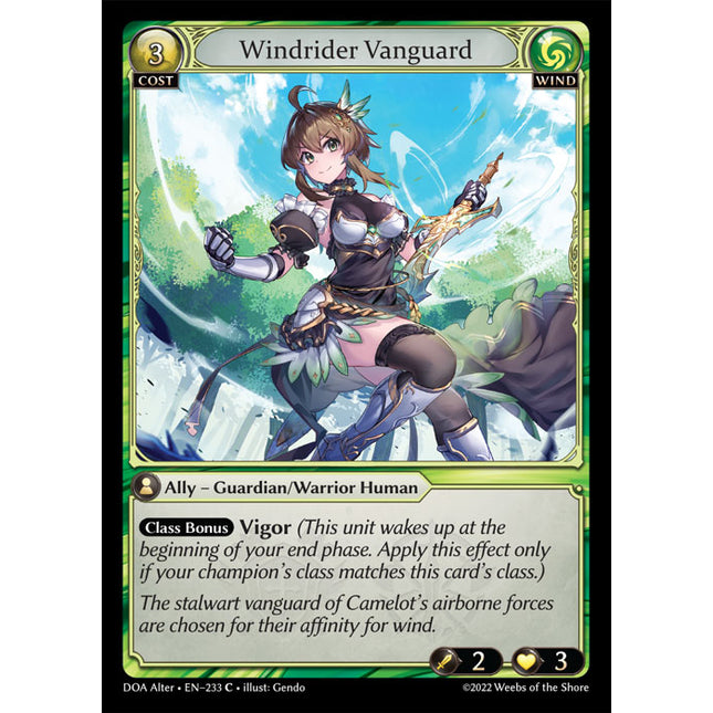 Windrider Vanguard - DOA Alter EN-233 - Common - Near Mint - Foil - Grand Archive TCG