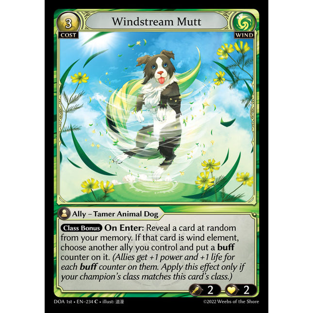 Windstream Mutt - DOA 1st EN-234 - Common - Near Mint - Foil - Grand Archive TCG