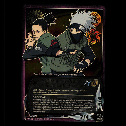Shikamaru Nara & Kakashi Hatake - 730 - NM - 1st Edition - Foil - Naruto CCG - D4-285