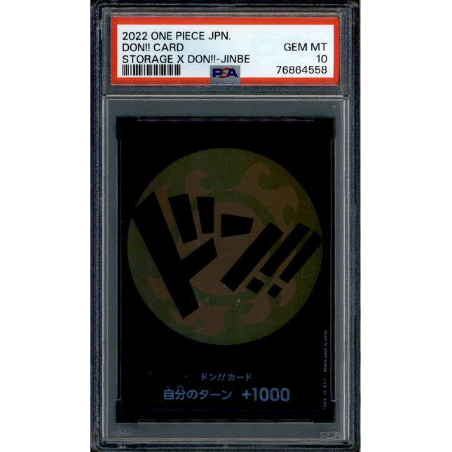 Jinbe Don Card - Promo Storage - PSA 10 - Japanese Holo - Box - One Piece - 64558