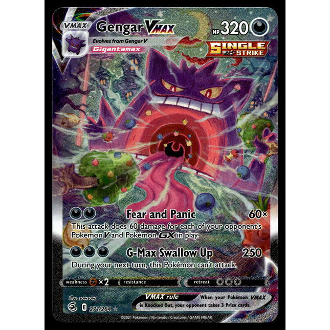 Gengar Vmax - 271/264 - NM - Alt Art - Fusion Strike - Pokemon - C2-2