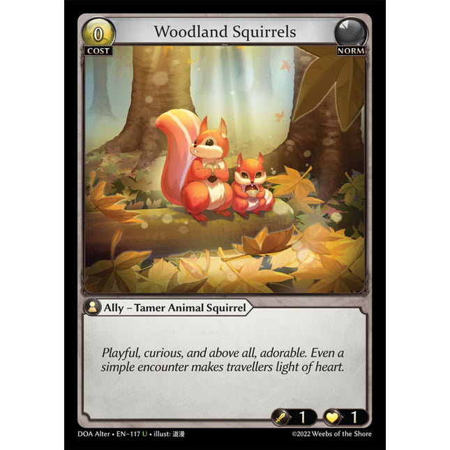 Woodland Squirrels - DOA Alter EN-117 - x1 - Uncommon - Near Mint - Non-Foil - Grand Archive TCG