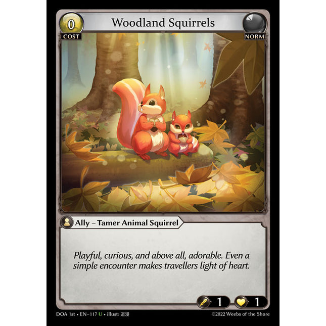 Woodland Squirrels - DOA 1st EN-117 - Uncommon - Near Mint - Non-Foil - Grand Archive TCG