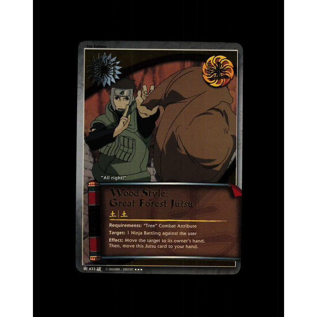 Wood Style: Great Forest Jutsu - 633 - NM - 1st Edition - Foil - Naruto CCG - D4-296