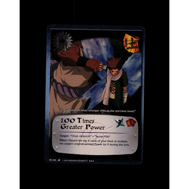 100 Times Greater Power - 233 - NM - 1st Edition - Super Rare Foil - Naruto CCG - D3-58