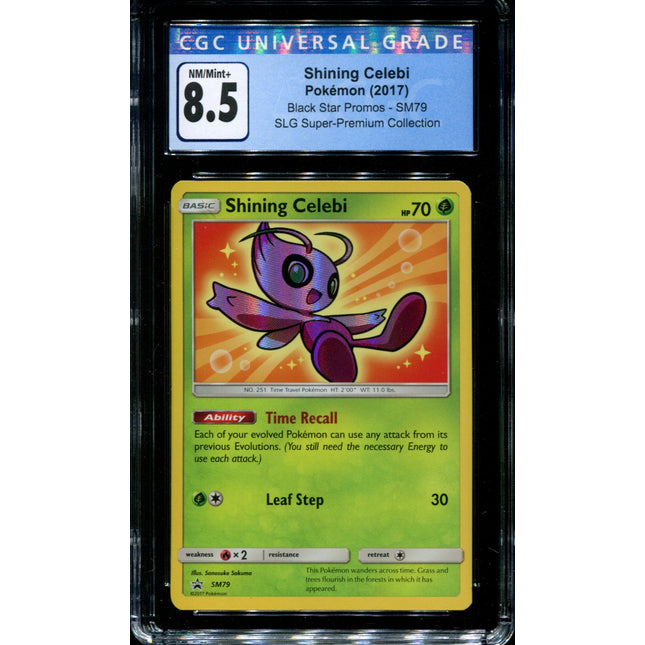 Shining Celebi - SM79 - CGC 8.5 - Black Star Promo - Shining Legends - Pokemon -  15108