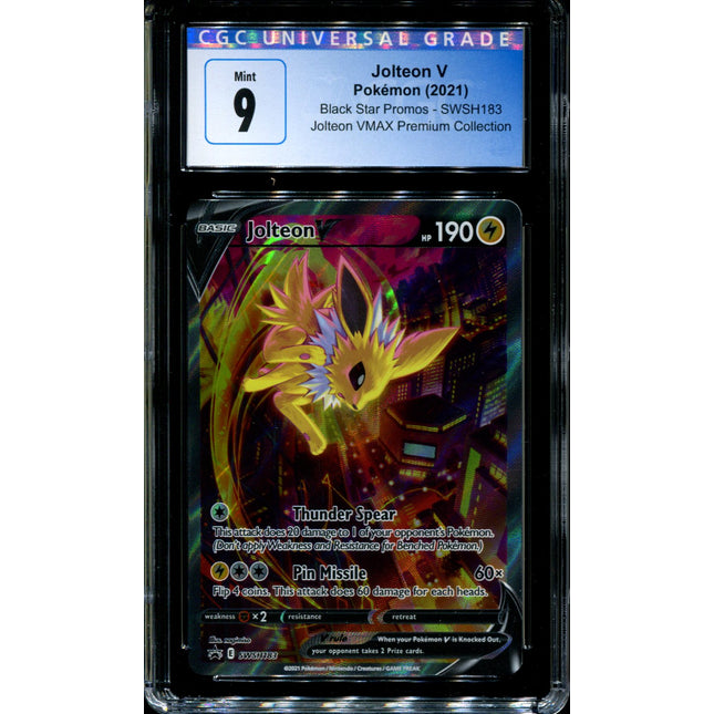 Jolteon V - SWSH183 - CGC 9 - Black Star Promos - Alternate Art - Pokemon - 92335