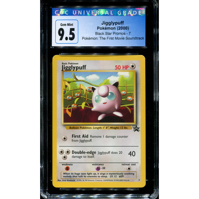 Jigglypuff - 7 - CGC 9.5 - Black Star Promo - First Movie Soundtrack - Pokemon - 54086