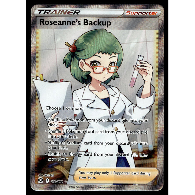 Roseanne's Backup - 172/172 - PSA NM - Full Art - Brilliant Stars - Pokemon - A5-40