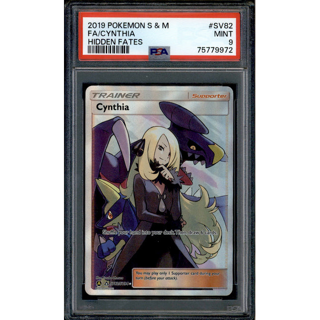 Cynthia - SV82/SV99 - PSA 9 - Full Art - Hidden Fates - Pokemon - 79972