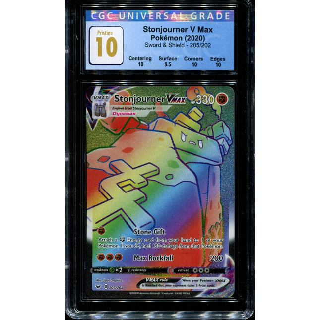 Stonjourner Vmax - 205/202 - CGC 10 Pristine - Sword & Shield - 02294