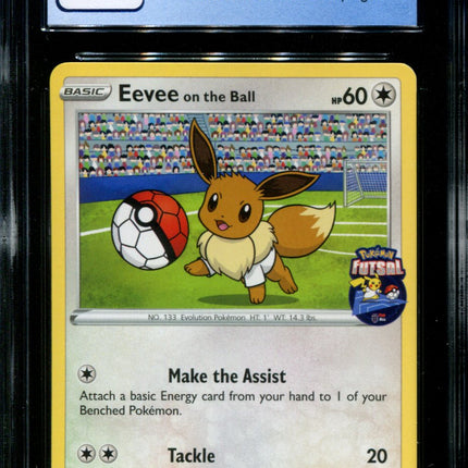 Eevee on the Ball - 002/005 - CGC 9 - Futsal Collection - UK Game Promo - Pokemon -  15035