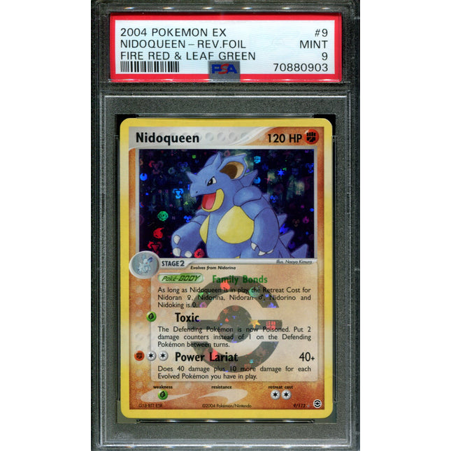 Nidoqueen - 9/112 - PSA 9 - Reverse Holo - FRLG - Pokemon - 80903