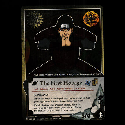 The First Hokage - 825 - NM - 1st Edition - Foil - Naruto CCG - D4-84