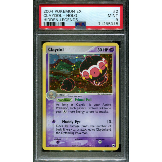 Claydol - 2/101 - PSA 9 - Holo - Hidden Legends - Pokemon - 65015