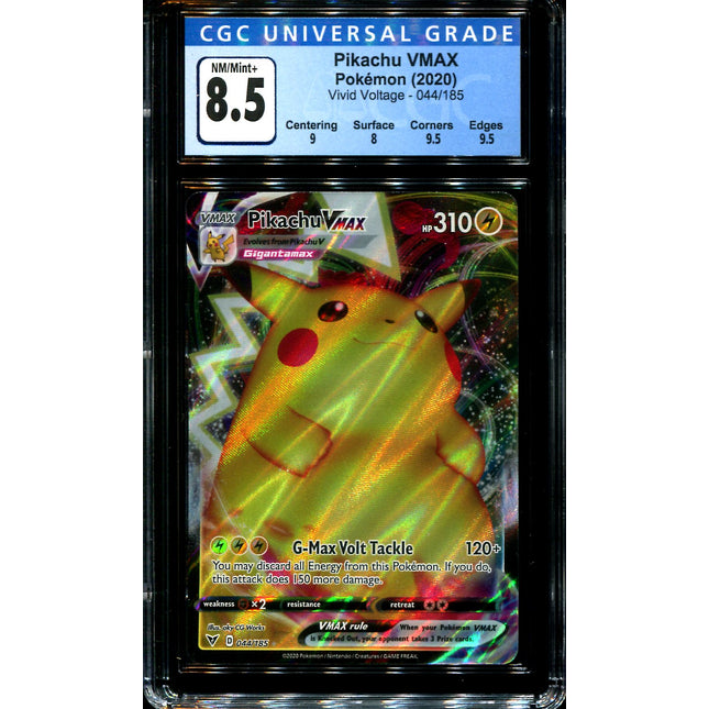 Pikachu Vmax - 044/185 - CGC 8.5 - Vivid Voltage - Pokemon - 28189