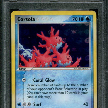 Corsola - 32/101 - PSA 9 - Reverse Holo - Hidden Legends - Pokemon - 65046