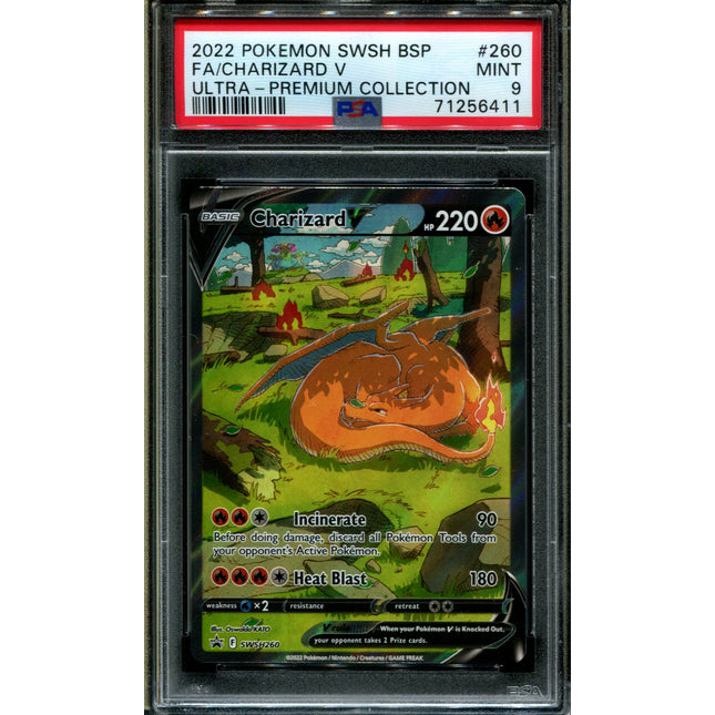 Charizard V - SWSH260 - PSA 9 - Alternate Art - Black Star Promo - Pokemon - 56411