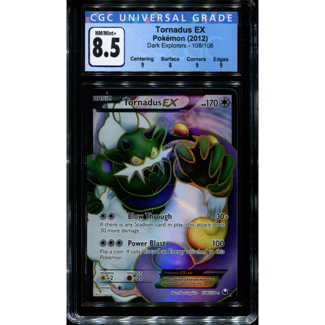 Tornadus EX - 108/108 - CGC 8.5 NM/Mint+ - Dark Explorers - 02046