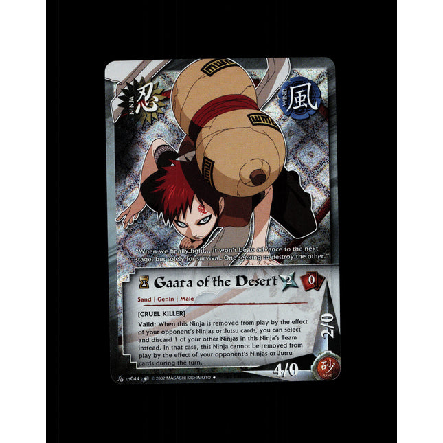 Gaara of the Desert - us044 - NM - 1st Edition - Diamond Foil - Naruto CCG - D4-270