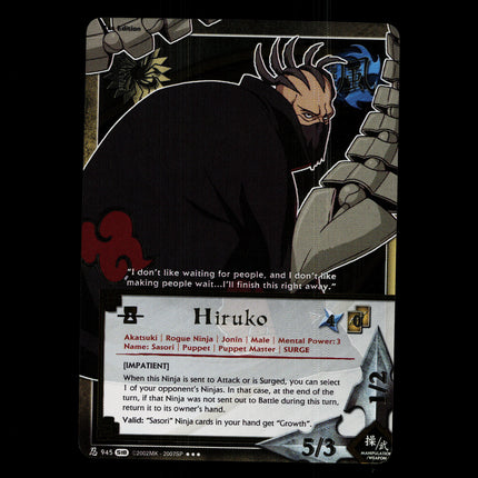 Hiruko - 845 - NM - 1st Edition Foil - S18 - Naruto CCG - D4-108