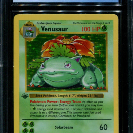 Venusaur 1st Edition - 15/102 - CGC 7.5 Near Mint+ - Base Set Shadowless - 33017