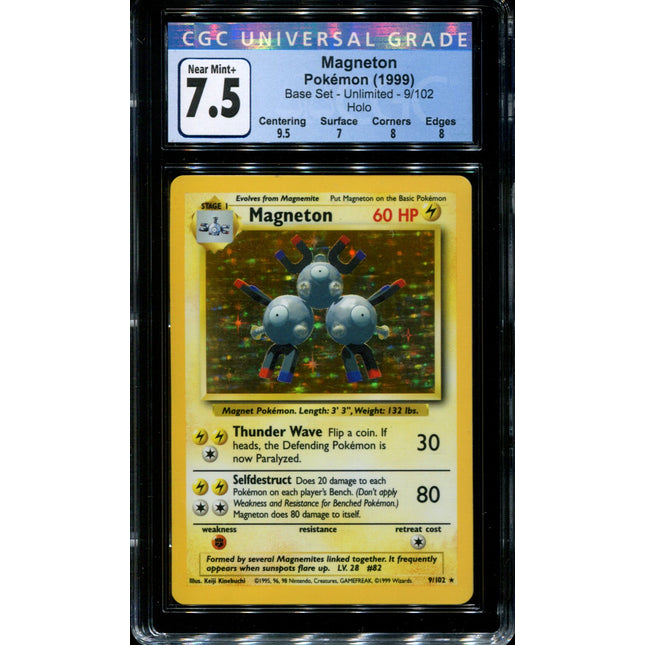 Magneton - 9/102 - CGC 7.5 - Holo - Base Set - 36046