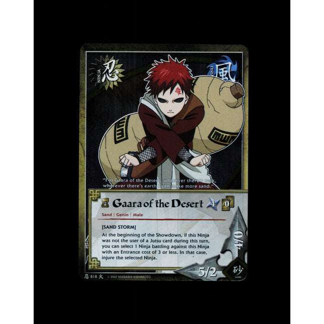 Gaara of the Desert - 818 - NM - 1st Edition - Foil - Naruto CCG - D4-179