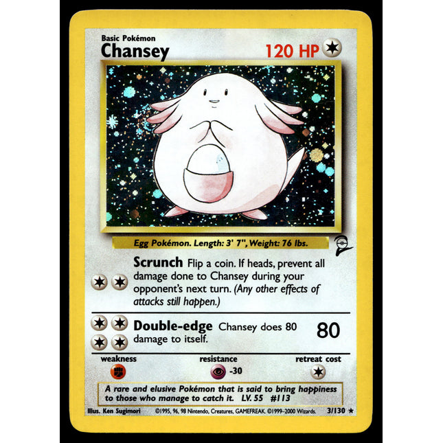 Chansey - 3/130 - NM - Holo - Base 2 - Pokemon - A9-83