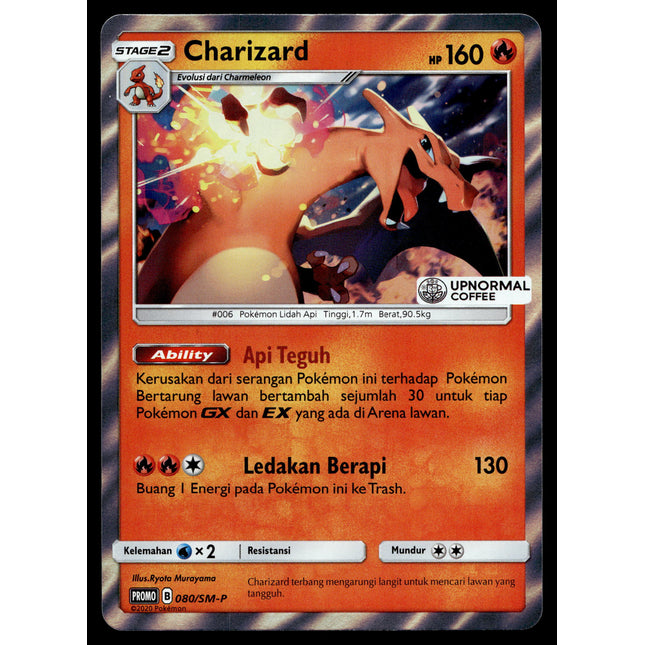 Charizard - 080/SM-P - PSA NM - Indonesian - Upnormal Coffee - Promo - Pokemon - A1-79