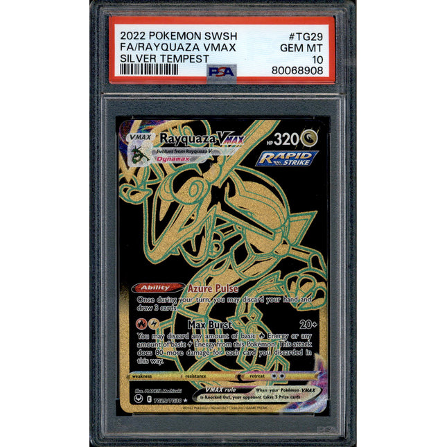Rayquaza Vmax - TG29/TG30 - PSA 10 - Secret Rare - Silver Tempest - Pokemon - 68908