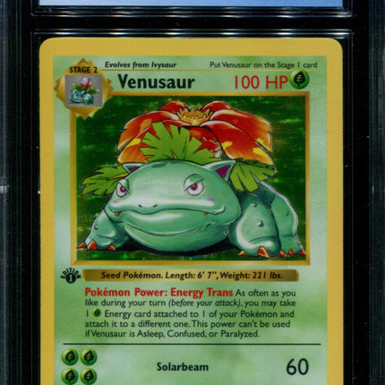 Venusaur 1st Edition - 15/102 - CGC 7.5 Near Mint+ - Base Set Shadowless - 33016