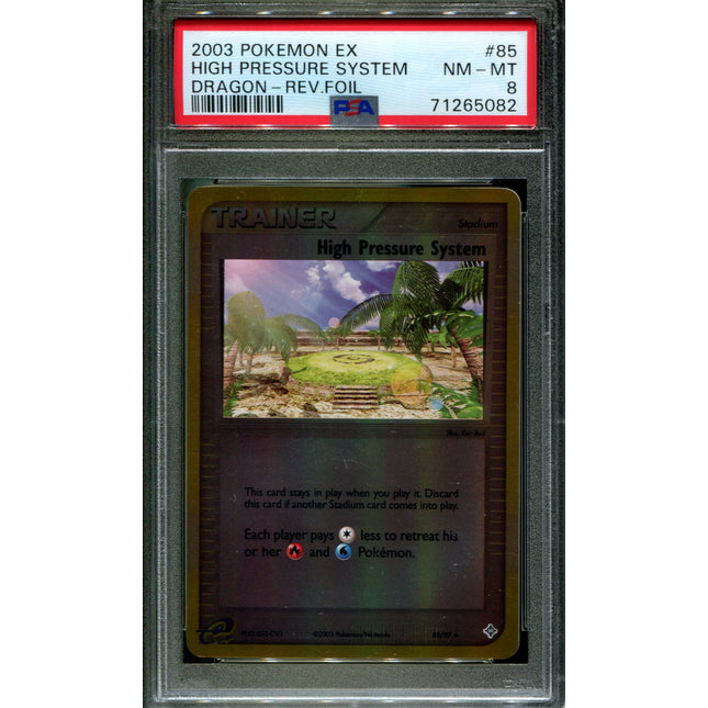 High Pressure System - 85/97 - PSA 8 - Reverse Holo - Dragon - Pokemon - 65082