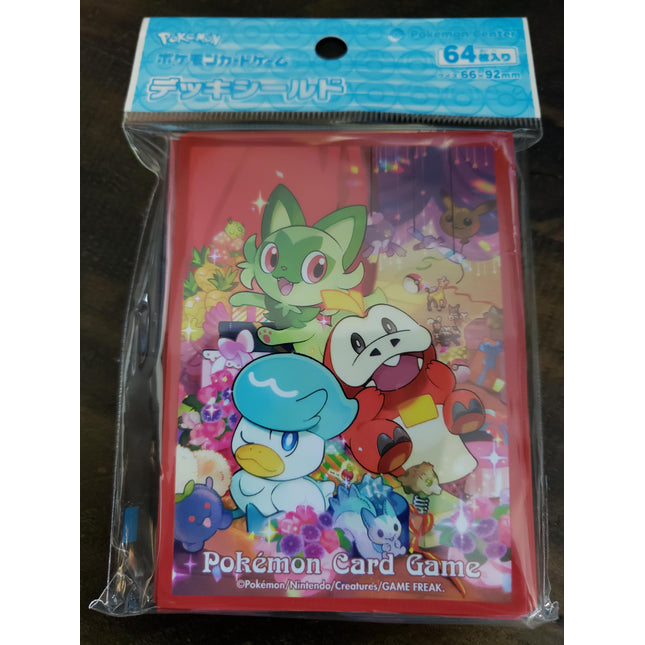 Quaxly, Fuecoco, Sprigatito Holiday - Sealed Set of 64 Sleeves - Japanese - Pokemon Center