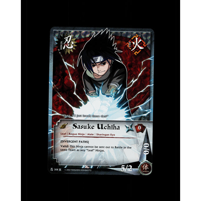 Sasuke Uchiha - 308 - NM - 1st Edition - Foil - Naruto CCG - D4-367
