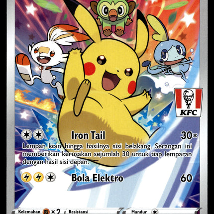 Pikachu - 016/S-P - PSA NM - Indonesian - KFC - Promo - Pokemon - A1-56