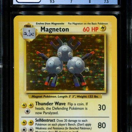 Magneton - 9/102 - CGC 7.5 - Holo - Base Set - 36036