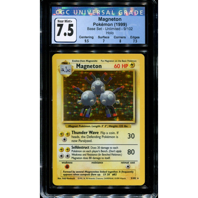 Magneton - 9/102 - CGC 7.5 - Holo - Base Set - 36036
