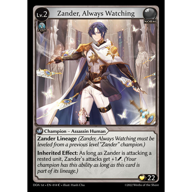 Zander, Always Watching - DOA 1st EN-014 - Common - Near Mint - Non-Foil - Grand Archive TCG