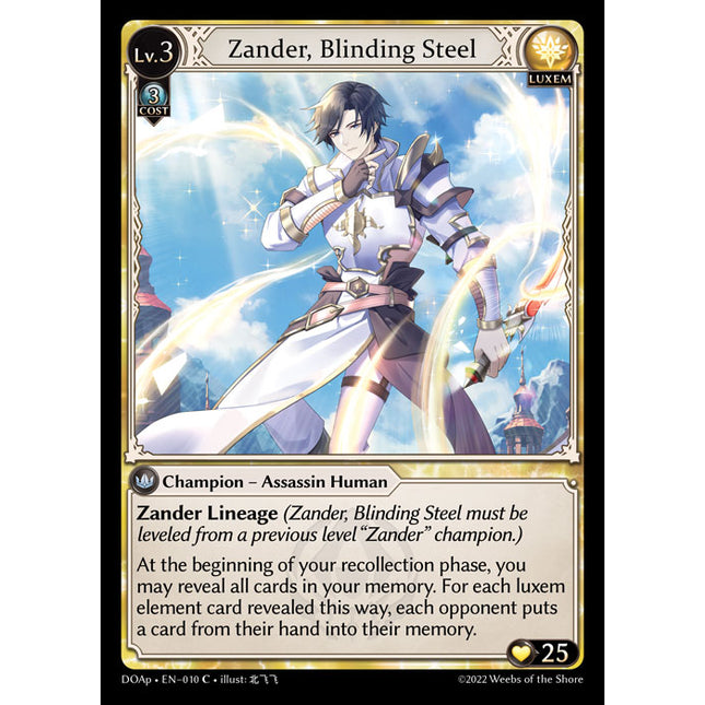 Zander, Blinding Steel - DOAp-010 - Common - Near Mint - Non-Foil - Grand Archive TCG