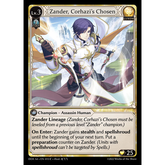 Zander, Corhazi's Chosen - DOA 1st EN-015 - Common - Near Mint - Foil - Grand Archive TCG