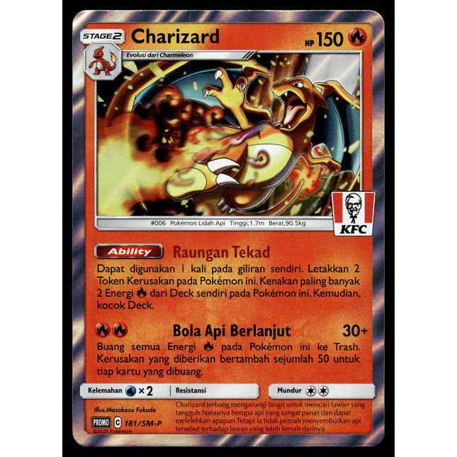 Charizard - 181/SM-P - PSA NM - Indonesian - KFC - Promo - Pokemon - A1-29