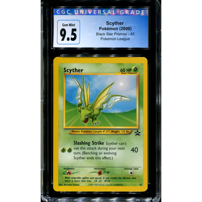 Scyther - 45 - CGC 9.5 - Black Star Promos - League - Pokemon - 92068