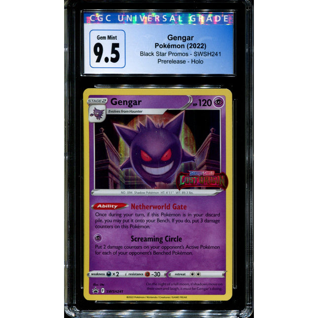 Gengar - SWSH241 - CGC 9.5 - Prerelease Holo - Black Star Promos - Pokemon - 58086