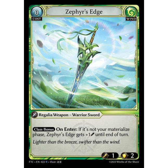 Zephyr's Edge - FTC EN-022 - x1 - R - NM - Foil - Grand Archive TCG