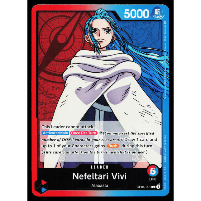 Nefeltari Vivi - OP04-001 - NM - Leader - English OP04 - One Piece TCG
